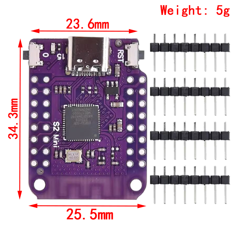 ESP32 S2 Mini V1.0.0 - LOLIN W - đánh giá và giá Esp32 S2